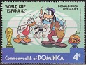 Dominica - 1982 - Walt Disney - 4 ¢ - Multicolor - Disney, Football, Naranjito - Scott 748 - Word Cup Football España'82 Naranjito Goofy & Donald Duck - 0